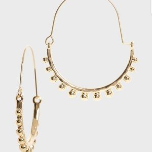 🆕 Banana Republic Beaded Gold Hoop Earrings